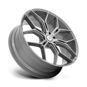 22X9.5 Asanti Black ABL-38 MONARCH TRUCK TITANIUM BRUSHED 6X120
