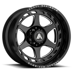 20X10 Asanti Off Road AB816 ANVIL GLOSS BLACK MILLED 6X139.7