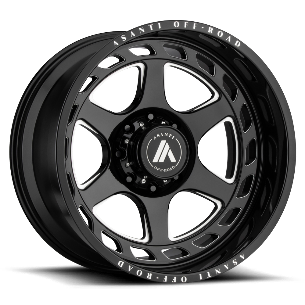 20X9 Asanti Off Road AB816 ANVIL GLOSS BLACK MILLED 5X150