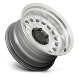 17X8.5 Black Rhino Hard Alloys ALISO GLOSS SILVER W/ MIRROR CUT 6X139.7