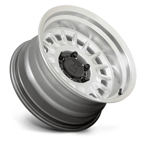 17X8.5 Black Rhino Hard Alloys ALISO GLOSS SILVER W/ MIRROR CUT 6X139.7