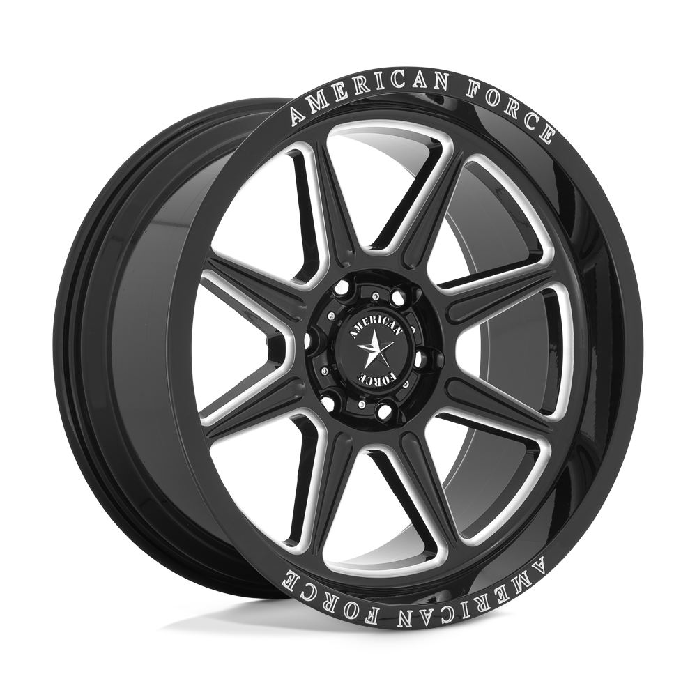 20X10 American Force Cast AC002 TRAIL GLOSS BLACK MILLED 6X135