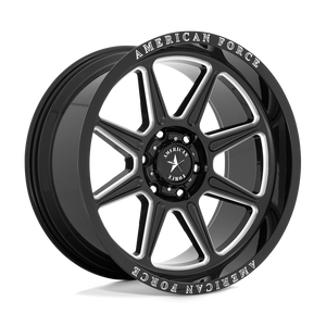 20X10 American Force Cast AC002 TRAIL GLOSS BLACK MILLED 6X135
