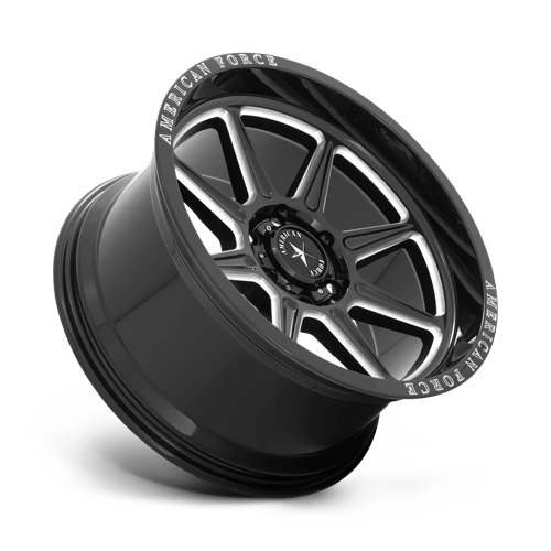 20X10 American Force Cast AC002 TRAIL GLOSS BLACK MILLED 6X135