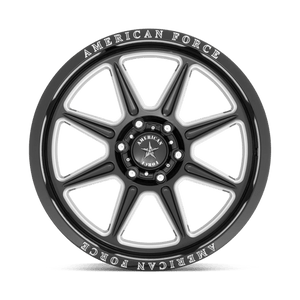 20X10 American Force Cast AC002 TRAIL GLOSS BLACK MILLED 6X135