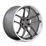 20X9.5 American Racing AR942 BISHOP MATTE GUNMETAL W/ MACHINED LIP 5X115