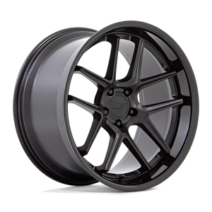 20X11 American Racing AR942 BISHOP MATTE BLACK W/ GLOSS BLACK LIP 5X115