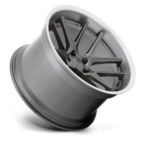 20X12 American Racing AR942 BISHOP MATTE GUNMETAL W/ MACHINED LIP 5X115