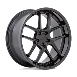 20X11 American Racing AR942 BISHOP MATTE BLACK W/ GLOSS BLACK LIP 5X115