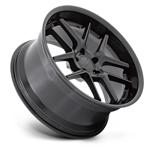 20X9.5 American Racing AR942 BISHOP MATTE BLACK W/ GLOSS BLACK LIP 5X115
