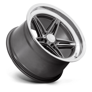 18X10 American Racing Vintage VN514 GROOVE ANTHRACITE W/ DIAMOND CUT LIP 5X114.3
