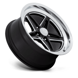 20X10 American Racing Vintage VN514 GROOVE GLOSS BLACK W/ DIAMOND CUT LIP 5X127