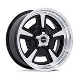 18X8 American Racing Vintage VN517 MARAUDER GLOSS BLACK MCH W/ DIA-CUT LIP BLANK