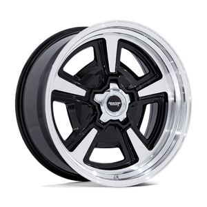 20X10 American Racing Vintage VN517 MARAUDER GLOSS BLACK MCH W/ DIA-CUT LIP 5X120.65