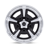 18X8 American Racing Vintage VN517 MARAUDER GLOSS BLACK MCH W/ DIA-CUT LIP BLANK