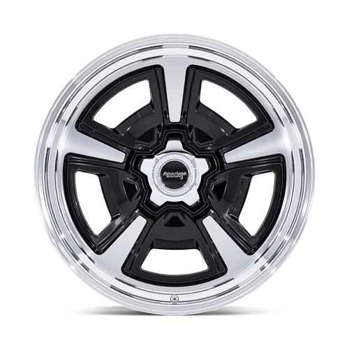 22X10 American Racing Vintage VN517 MARAUDER GLOSS BLACK MCH W/ DIA-CUT LIP BLANK