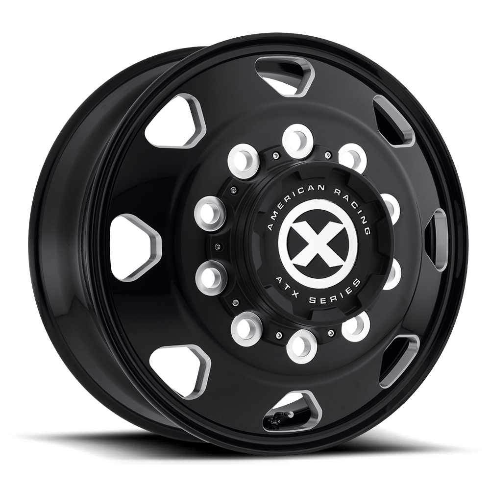 22.5X10.5 ATX AO401 OCTANE GLOSSY BLACK & MILLED 10X285.75