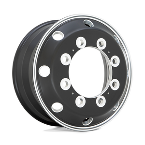 22.5X9 ATX AO404 JOURNEY GLOSSY BLACK W/ POLISHED LIP 10X285.75