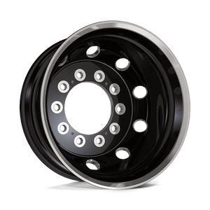 22.5X9 ATX AO404 JOURNEY SATIN BLACK W/ POLISH LIP - RO 10X285.75