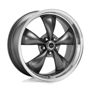 16X7 American Racing AR105 TORQ THRUST M ANTHRACITE W/ MACHINED LIP 5X114.3