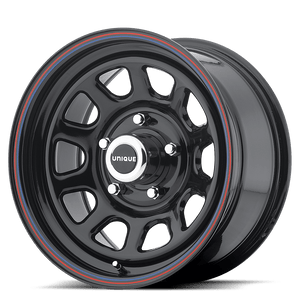 15X10 American Racing AR767 GLOSS BLACK W/ STRIPES 5X127