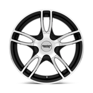 15X7 American Racing AR919 ESTRELLA 2 GLOSS BLACK MACHINED 5X100/5X105