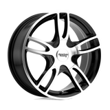 15X7 American Racing AR919 ESTRELLA 2 GLOSS BLACK MACHINED 5X100/5X105