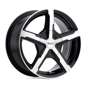 17X7 American Racing AR921 TRIGGER GLOSS BLACK MACHINED 5X120.65