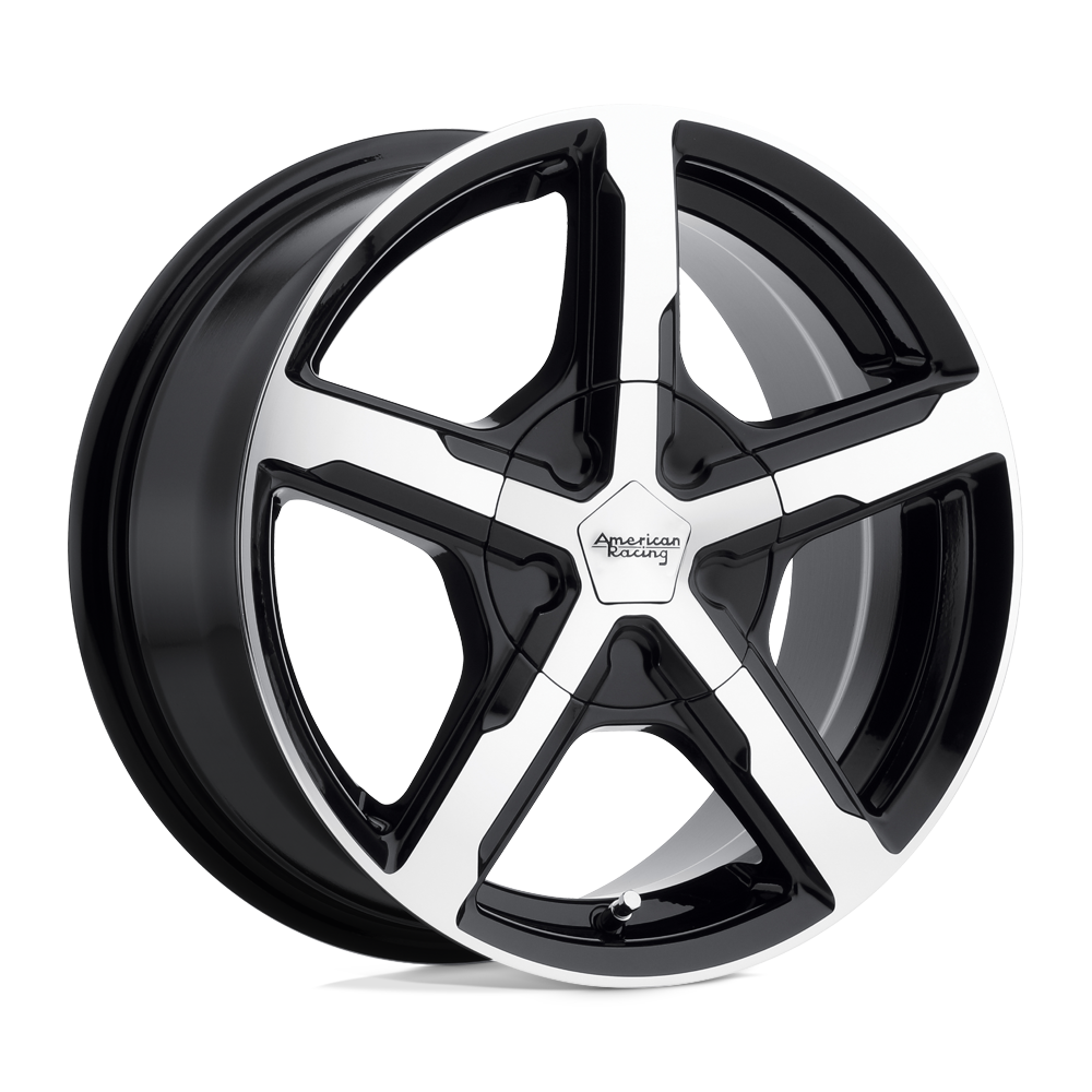 16X7 American Racing AR921 TRIGGER GLOSS BLACK MACHINED 5X112