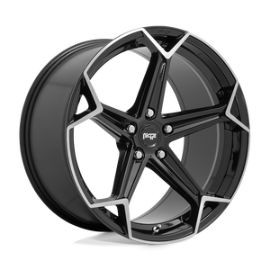 20X10.5 Niche 1PC N259 ARROW GLOSS BLACK BRUSHED 5X112