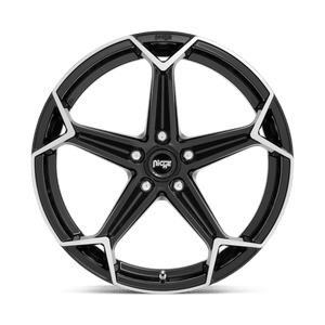 20X9 Niche 1PC N259 ARROW GLOSS BLACK BRUSHED 5X112