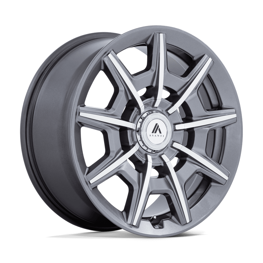 20X10.5 Asanti Black AB041 ESQUIRE GLOSS ANTHRACITE BRIGHT MACH 5X112/5X114.3