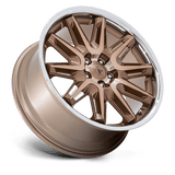 20X10.5 Asanti Black AB047 IMPERATOR BRONZE MACHINED W/ SS LIP 5X120
