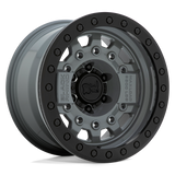 17" Black Rhino Hard Alloys AVENGER BEADLOCK BATTLESHIP GRAY BLACK HARDWARE 6X139.7
