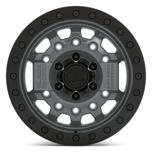 17" Black Rhino Hard Alloys AVENGER BEADLOCK BATTLESHIP GRAY BLACK HARDWARE 6X139.7