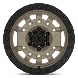 17" Black Rhino Hard Alloys AVENGER BEADLOCK DESERT SAND W/ BLACK HARDWARE 6X139.7