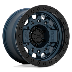 17" Black Rhino Hard Alloys AVENGER BEADLOCK NAVY BLUE W/ BLACK HARDWARE 6X139.7