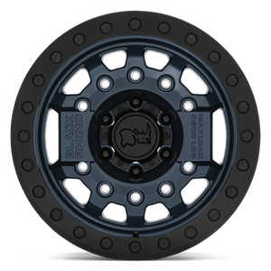 17" Black Rhino Hard Alloys AVENGER BEADLOCK NAVY BLUE W/ BLACK HARDWARE 6X139.7