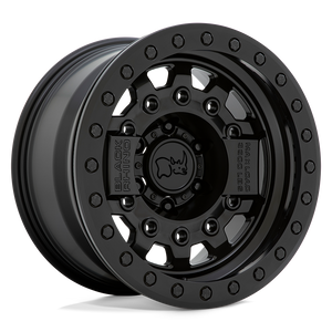 17X8.5 Black Rhino Hard Alloys AVENGER BEADLOCK MATTE BLACK W/ BLACK HARDWARE 5X127