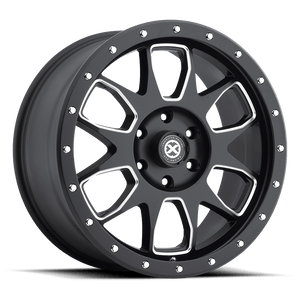 20X9 ATX Series AX196 SATIN BLACK W/ MILLED ACCENTS 6X139.7