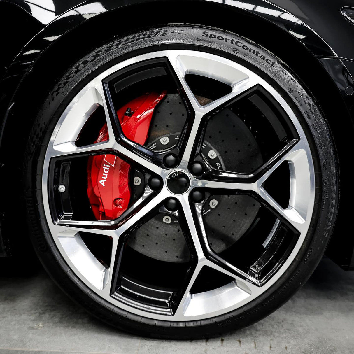 21” Wheels Fit Audi Q5 2018–2025 |  OE Style Rims |  Gloss Black W/ Polished Edges |  Set of 4