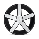 24X10 DUB 1PC S217 BALLER GLOSS BLACK BRUSHED 6X135