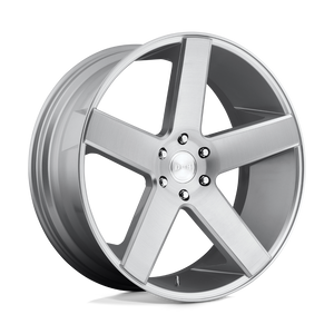 22X9.5 DUB 1PC S218 BALLER GLOSS SILVER BRUSHED 6X139.7
