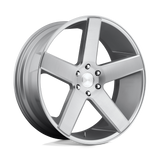 22X9.5 DUB 1PC S218 BALLER GLOSS SILVER BRUSHED 5X127