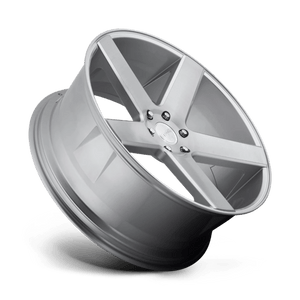 24X10 DUB 1PC S218 BALLER GLOSS SILVER BRUSHED 6X139.7