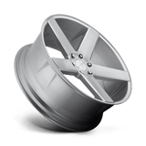 22X9.5 DUB 1PC S218 BALLER GLOSS SILVER BRUSHED 5X127