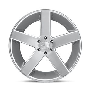 24X10 DUB 1PC S218 BALLER GLOSS SILVER BRUSHED 6X139.7