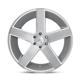 22X9.5 DUB 1PC S218 BALLER GLOSS SILVER BRUSHED 5X127