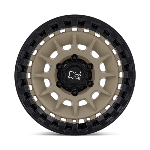 17X8.5 Black Rhino Hard Alloys BARRAGE DESERT SAND ON MATTE BLACK 5X127