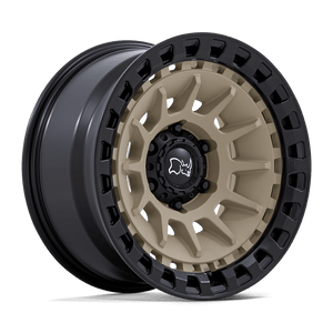 17X8.5 Black Rhino Hard Alloys BARRAGE DESERT SAND ON MATTE BLACK 6X135